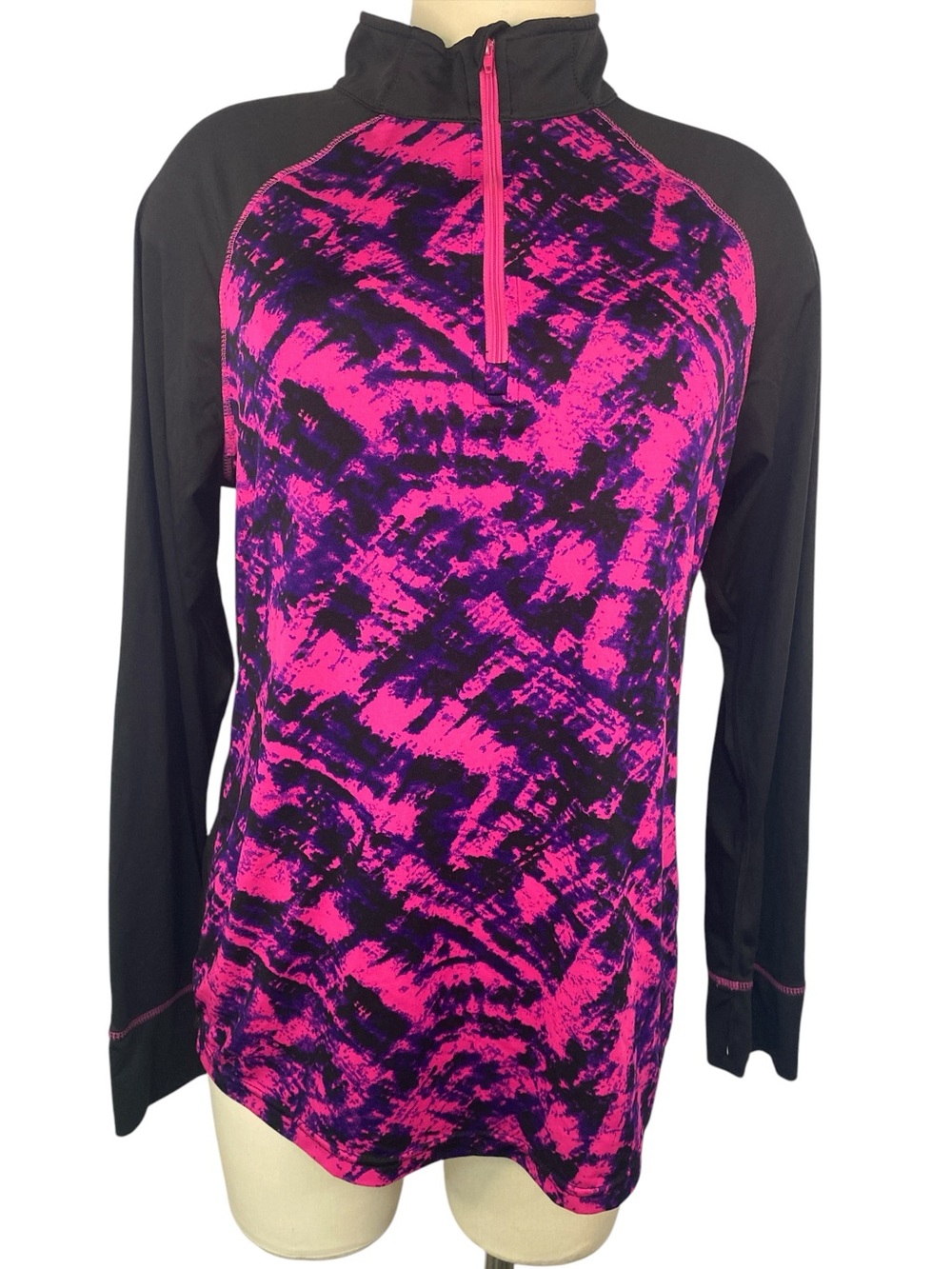 Zone Pro Pink & Black Half-Zip Active Pullover Jacket Women’s XL
